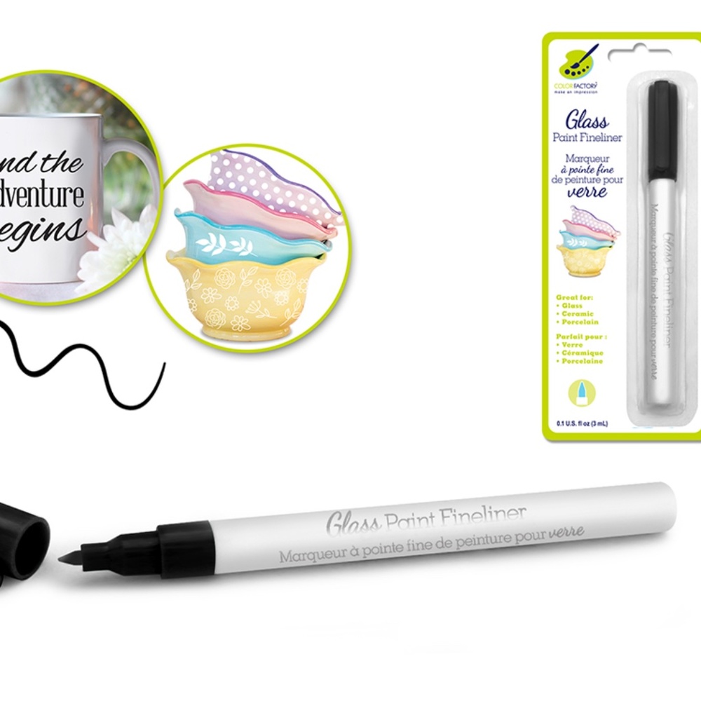 Glass Paint Fineliner Marker 3ml (Black)